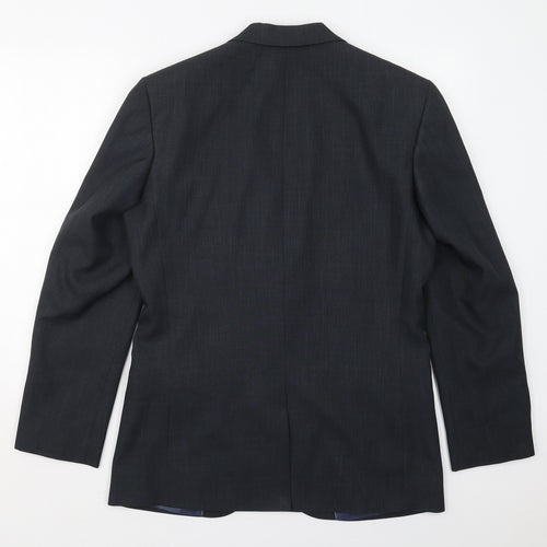 Taylor & Wright Mens Blue  Polyester Jacket Suit Jacket Size 38