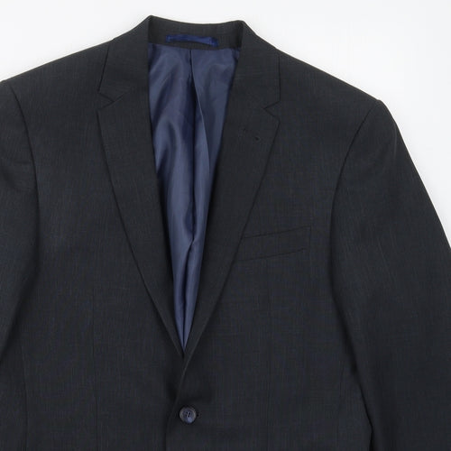 Taylor & Wright Mens Blue  Polyester Jacket Suit Jacket Size 38