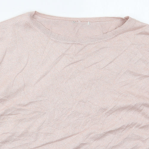 TU Womens Pink Boat Neck  Viscose Pullover Jumper Size 20