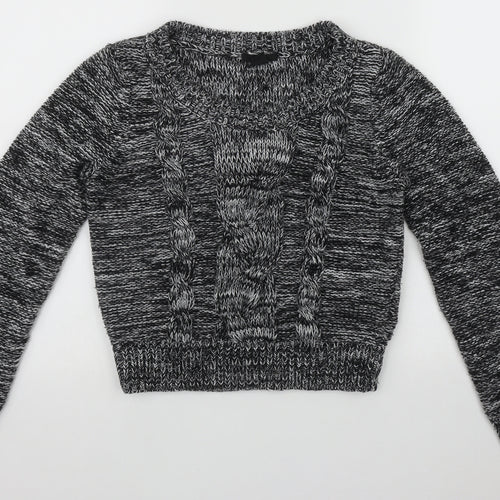 H&M Womens Multicoloured Round Neck  Acrylic Pullover Jumper Size XS   - Cable Knit