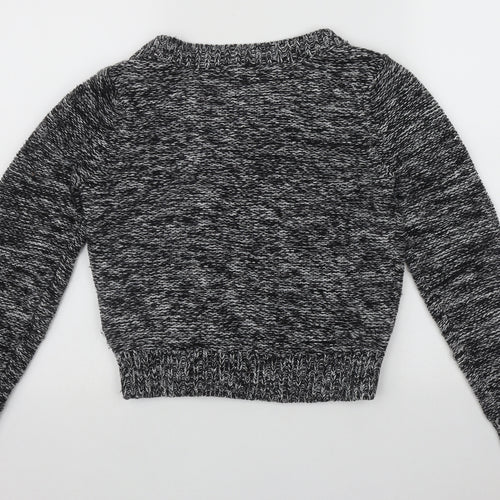 H&M Womens Multicoloured Round Neck  Acrylic Pullover Jumper Size XS   - Cable Knit