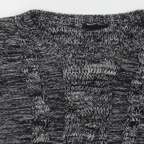 H&M Womens Multicoloured Round Neck  Acrylic Pullover Jumper Size XS   - Cable Knit