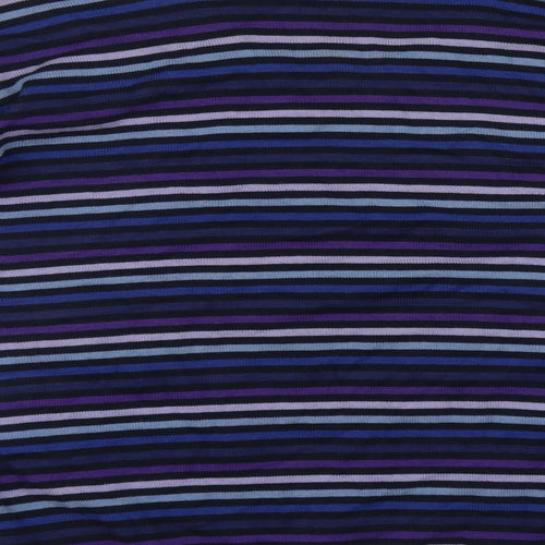 Burton Mens Multicoloured V-Neck Striped Cotton Pullover Jumper Size L