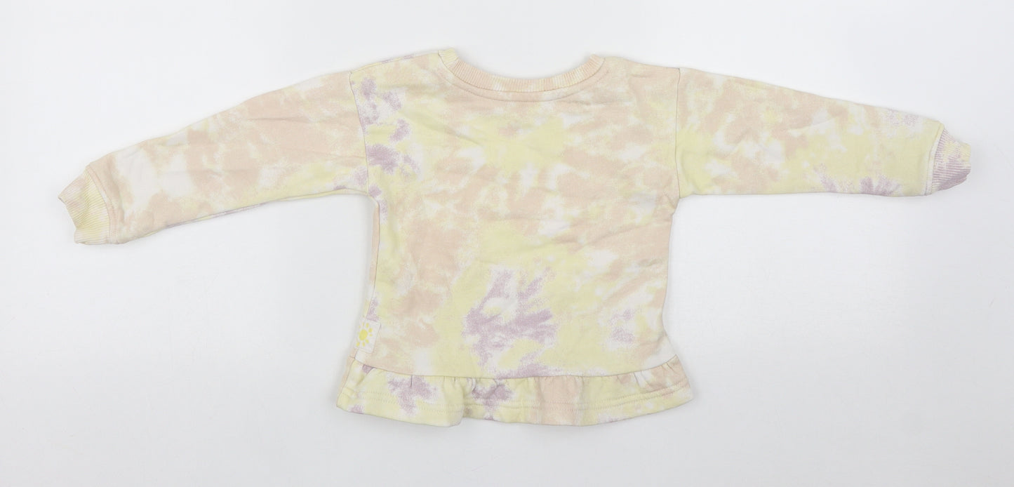 Nutmeg Girls Multicoloured Geometric Cotton Kimono Blouse Size 2 Years Roll Neck  - 1 1/2 - 2 years