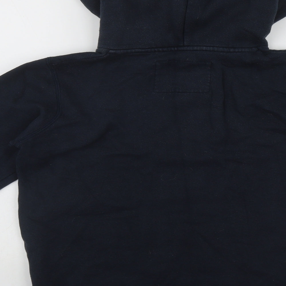 Jack Wills Womens Blue  Cotton Pullover Hoodie Size 8  Tie