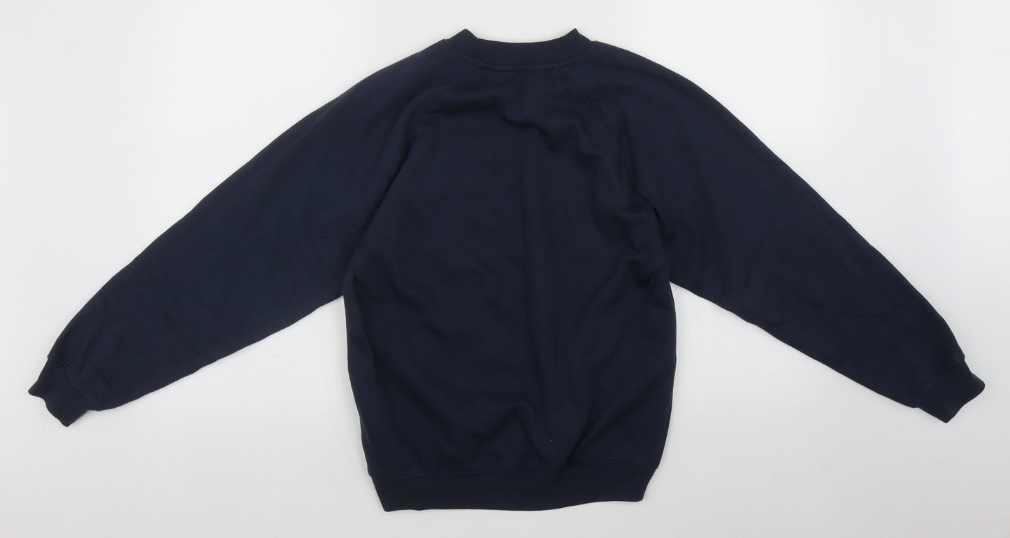 Trutex Mens Blue Roll Neck  Polyester Pullover Jumper Size S