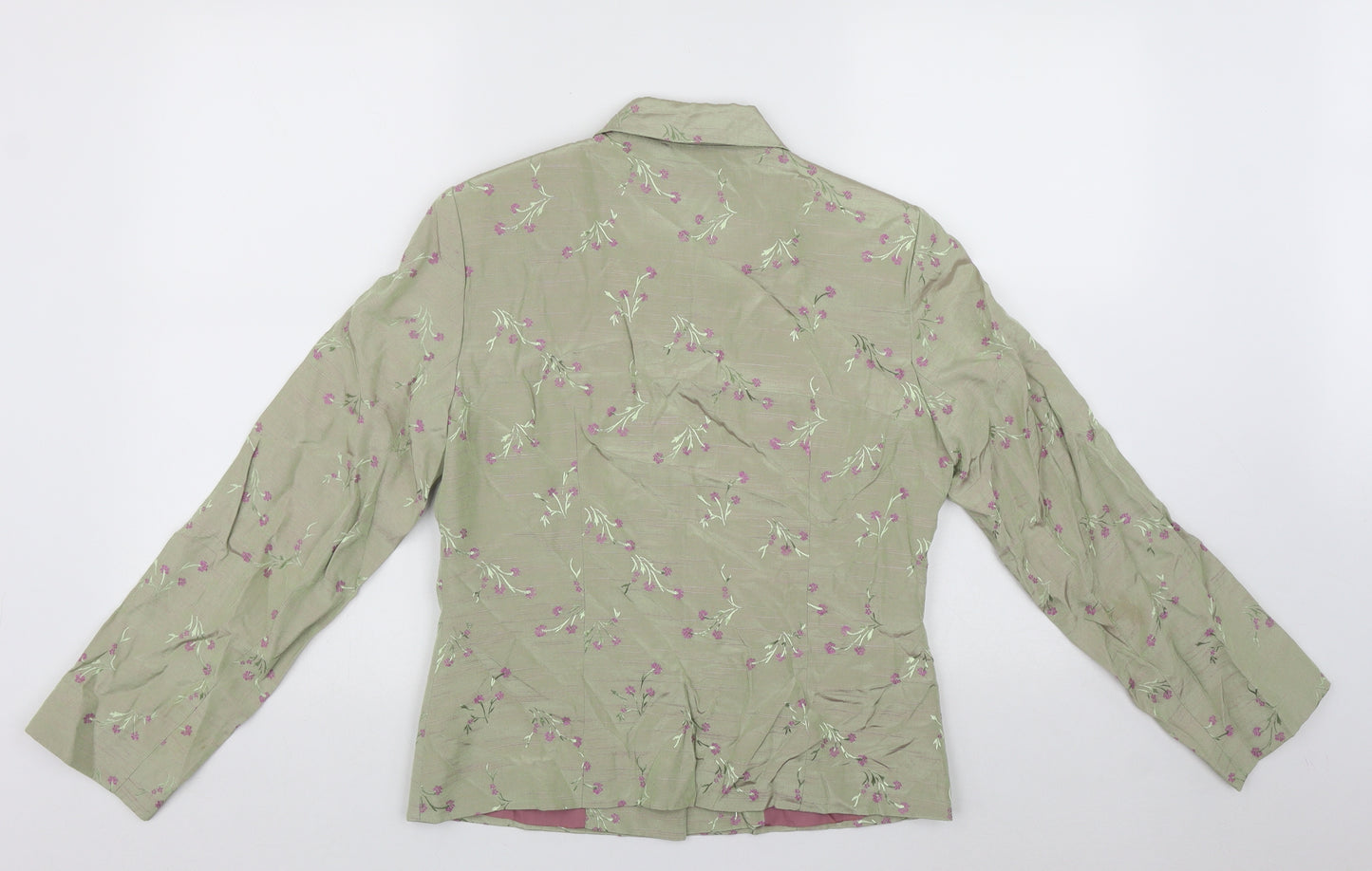 Wallis Womens Multicoloured Floral  Jacket Coatigan Size 10  Button - Shoulder Pads