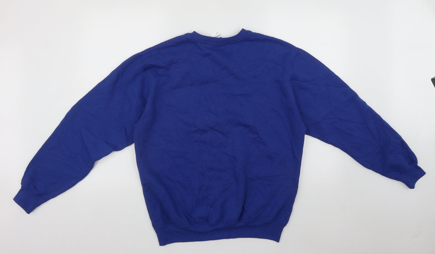 Russell Mens Blue V-Neck  Polyester Pullover Jumper Size M