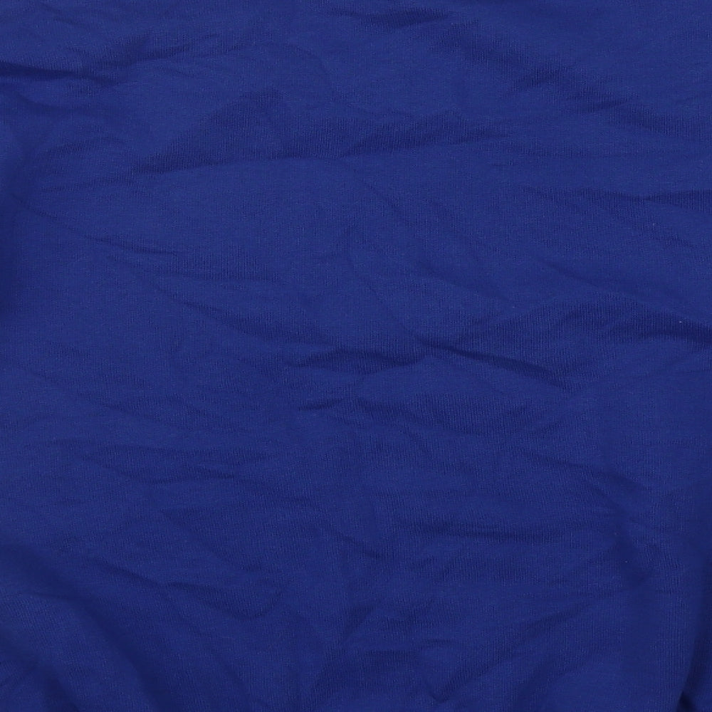 Russell Mens Blue V-Neck  Polyester Pullover Jumper Size M