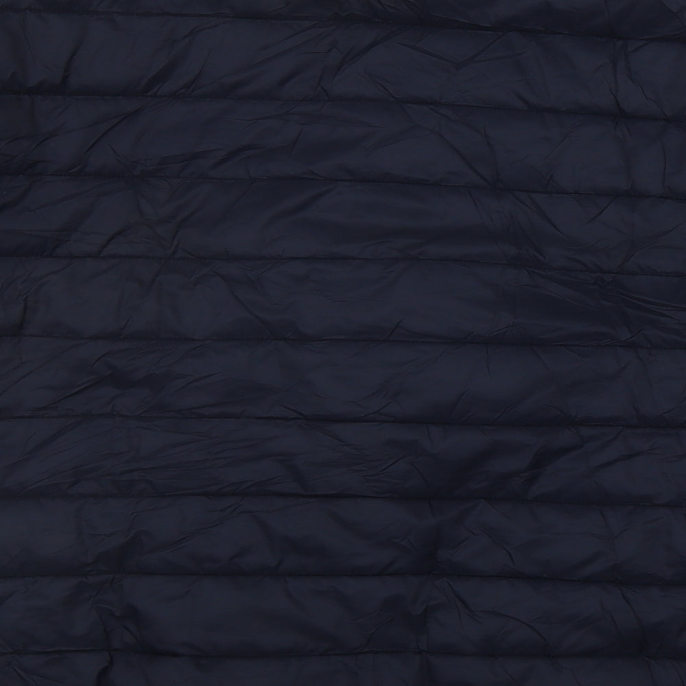 TU Mens Blue   Quilted Coat Size L  Zip
