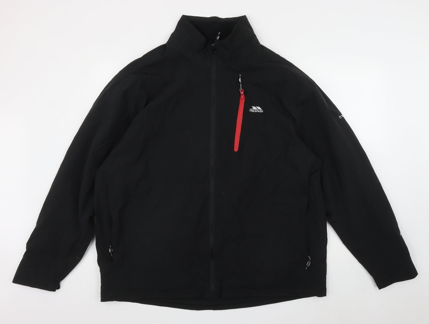 Trespass Mens Black   Rain Coat Coat Size 2XL  Zip