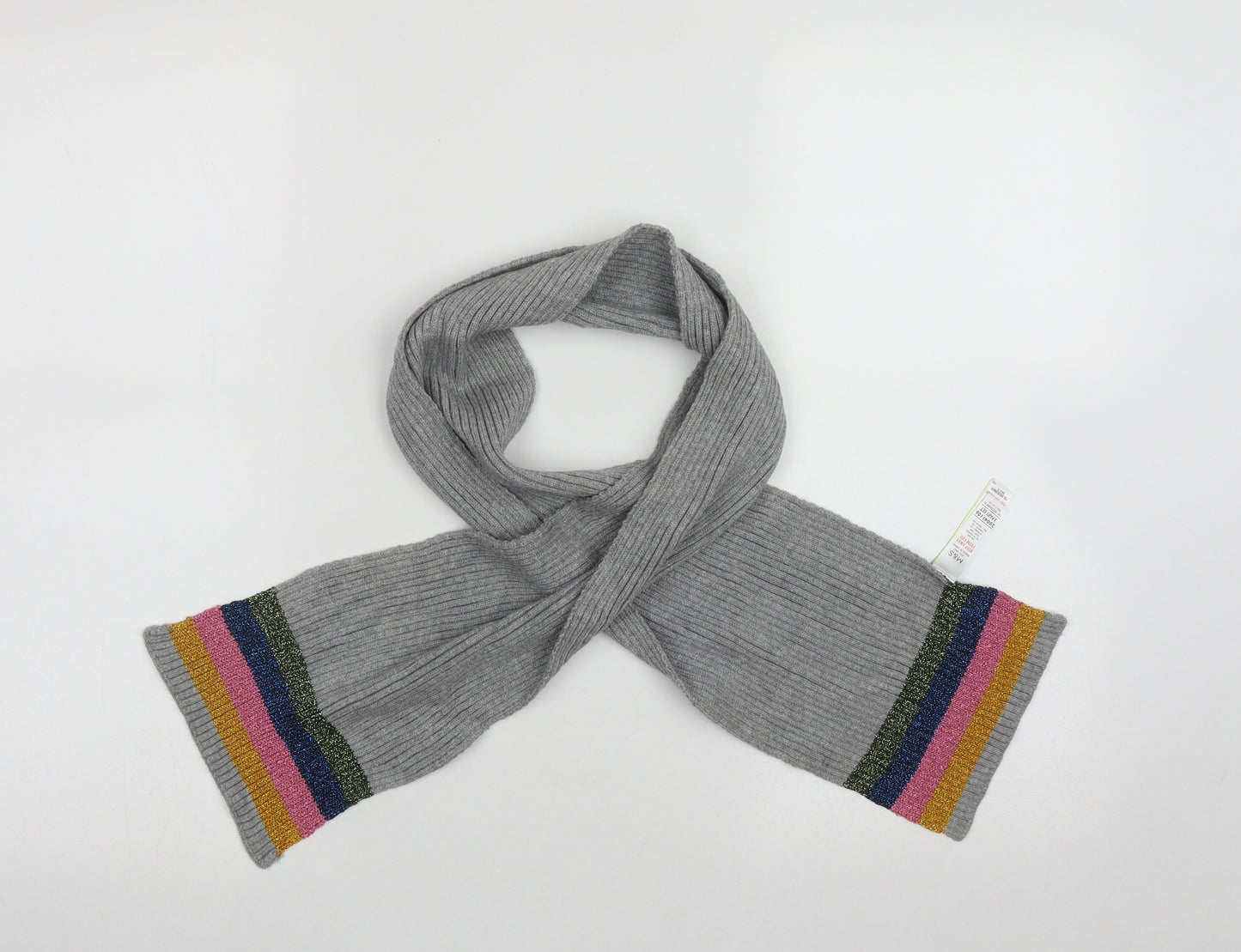 Marks and Spencer Womens Multicoloured Striped Viscose  Scarf