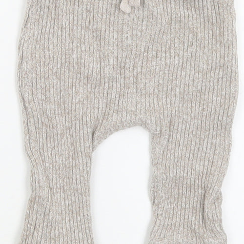 George Girls Beige  Viscose Capri Trousers Size 3-6 Months  Tie