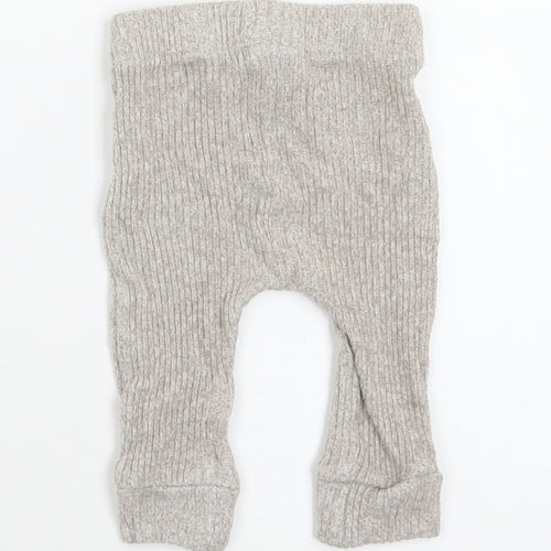 George Girls Beige  Viscose Capri Trousers Size 3-6 Months  Tie