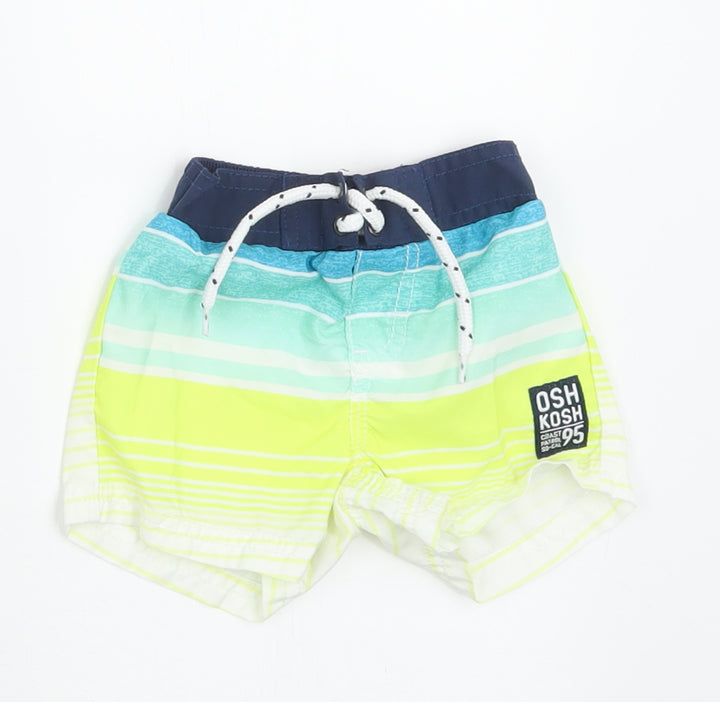 Oshkosh Boys Multicoloured Striped Polyester Cropped Trousers Size 3-6 Months  Tie - Shorts