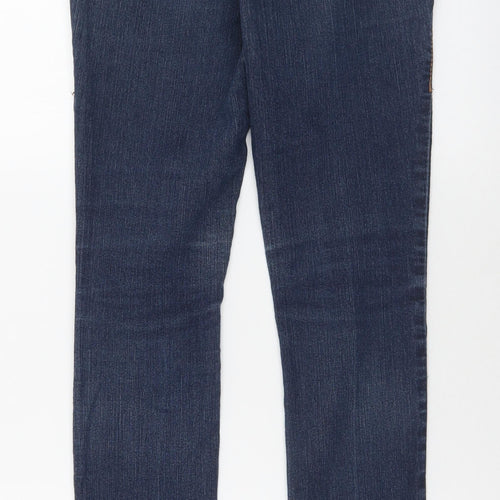 Fragile Womens Blue  Cotton Skinny Jeans Size S L31 in Regular Button -