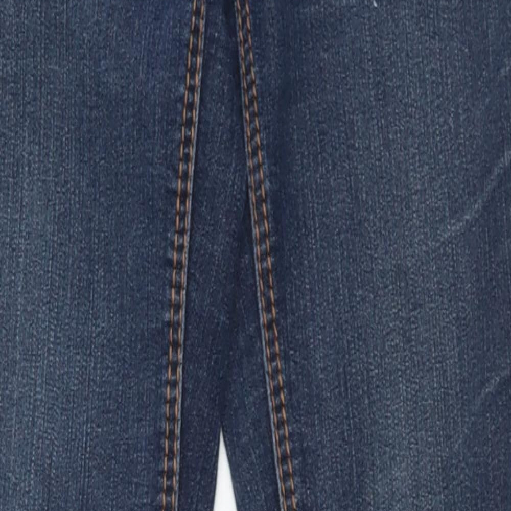 Fragile Womens Blue  Cotton Skinny Jeans Size S L31 in Regular Button -