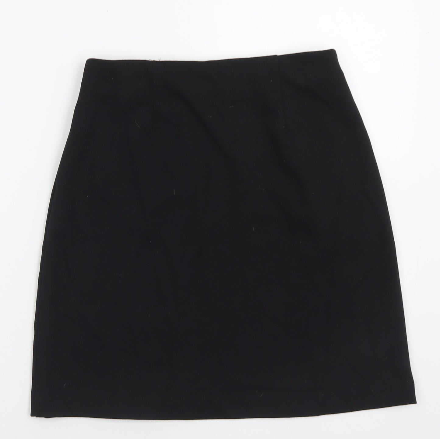 F&F Womens Black  Polyester A-Line Skirt Size 6