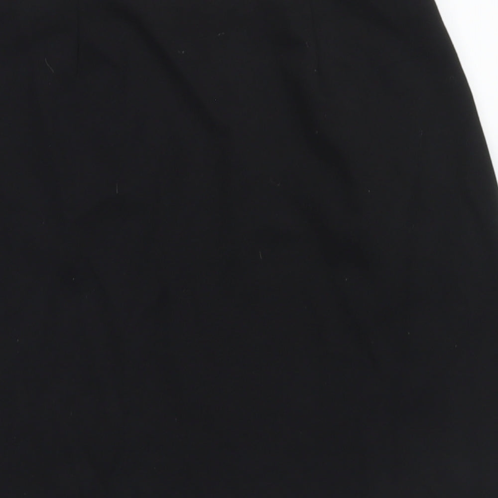 F&F Womens Black  Polyester A-Line Skirt Size 6