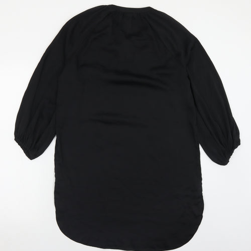 H&M Womens Black  Polyester A-Line  Size 10  Crew Neck Tie