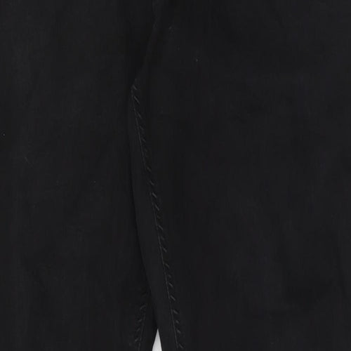 Easy Mens Black  Cotton Skinny Jeans Size 26 in L34 in Regular Button