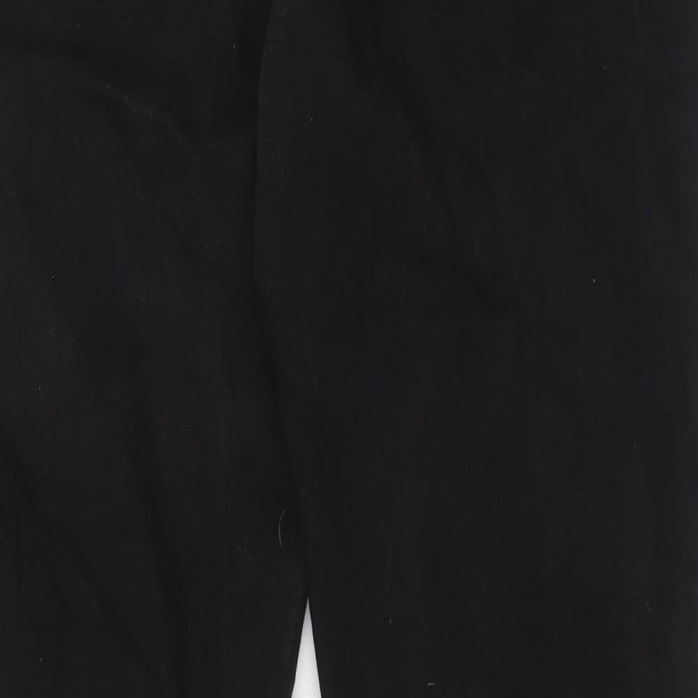 Easy Mens Black  Cotton Skinny Jeans Size 26 in L34 in Regular Button