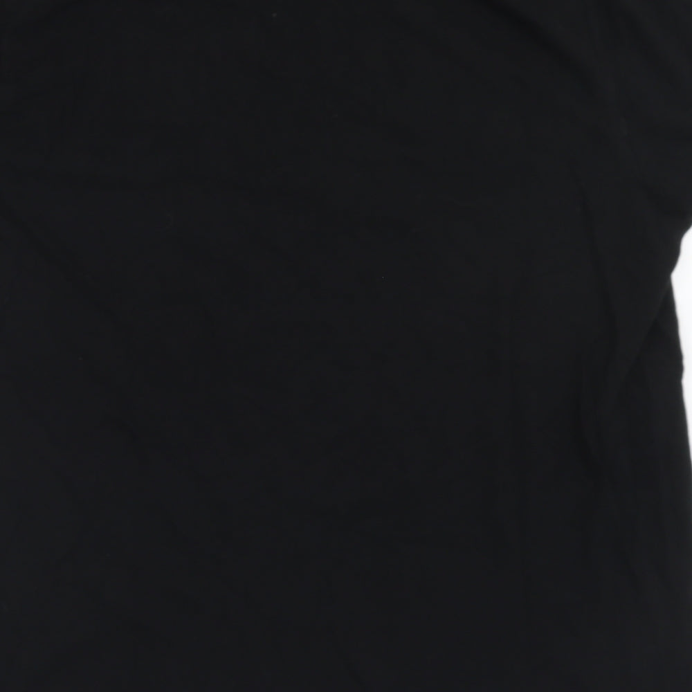 Pierre Cardin Mens Black  Cotton  T-Shirt Size XL Crew Neck