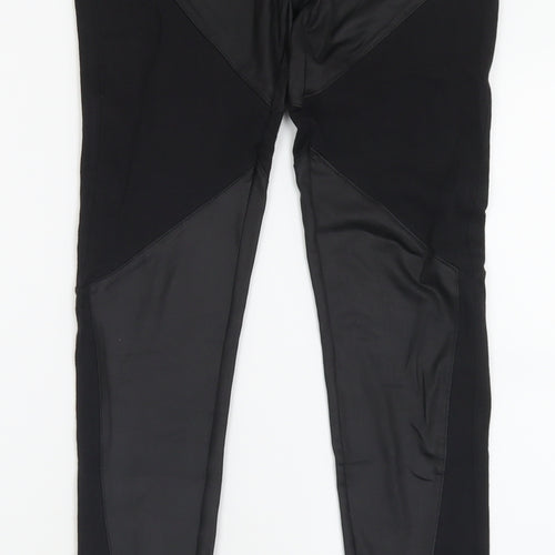 Club London Womens Black  Cotton Capri Leggings Size S L26 in