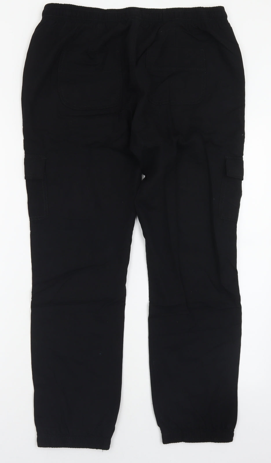 Atmosphere Womens Black  Polyester Cargo Trousers Size 12 L28 in Regular Tie