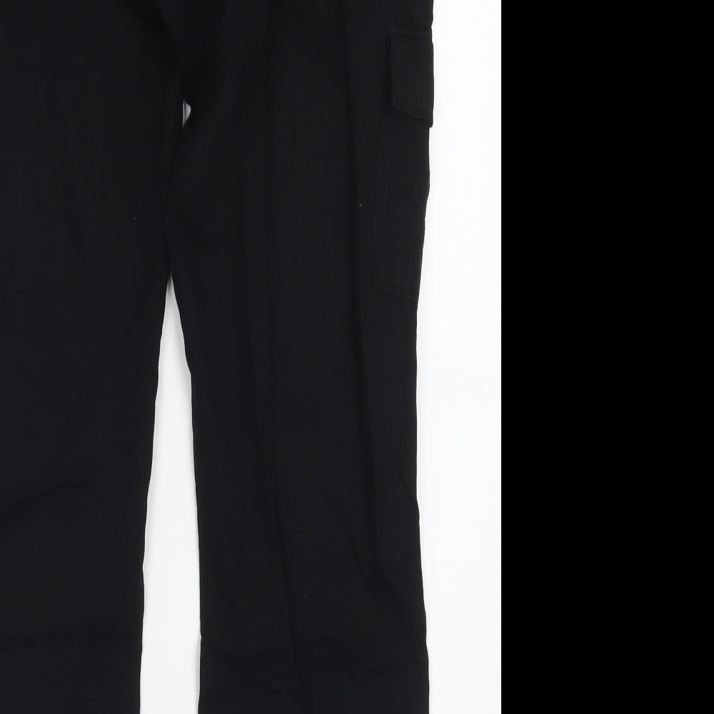 Atmosphere Womens Black  Polyester Cargo Trousers Size 12 L28 in Regular Tie