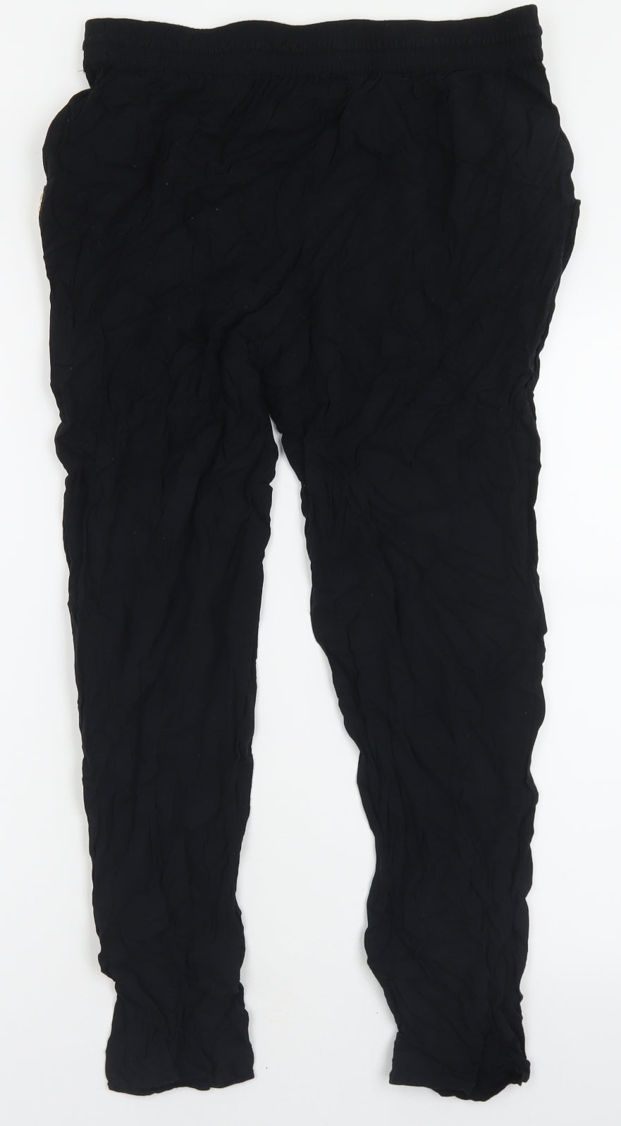 George Womens Black  Viscose Trousers  Size 14 L28 in Regular
