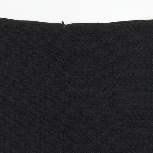 Dunnes Stores Womens Black  Polyester A-Line Skirt Size 12   Zip
