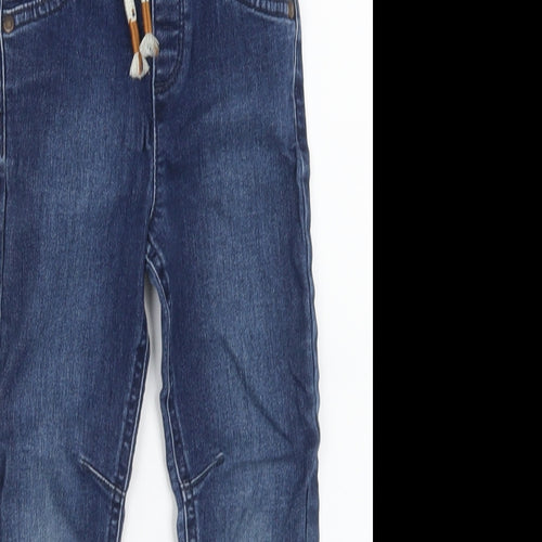 George Boys Blue  Cotton Skinny Jeans Size 4-5 Years  Regular Tie