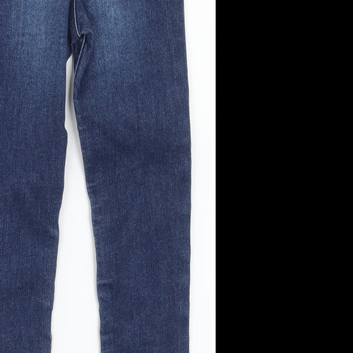 George Boys Blue  Cotton Skinny Jeans Size 4-5 Years  Regular Tie
