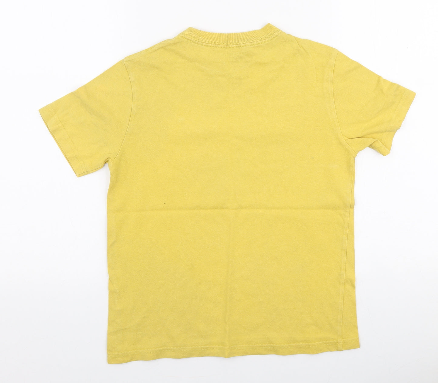 Tommy Hilfiger Boys Yellow  Polyester Jersey T-Shirt Size M Round Neck Pullover