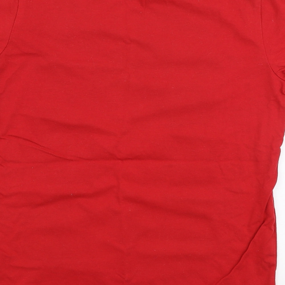 Converse Boys Red  Cotton Jersey T-Shirt Size M Round Neck Pullover