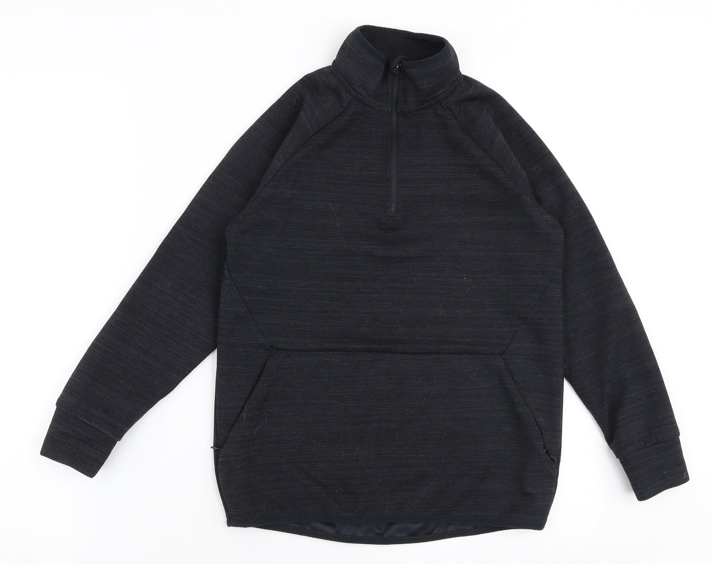 Dunnes Stores Boys Black  Polyester Pullover Sweatshirt Size 10-11 Years  Zip