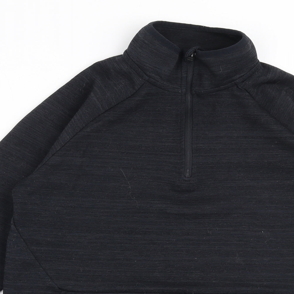 Dunnes Stores Boys Black  Polyester Pullover Sweatshirt Size 10-11 Years  Zip