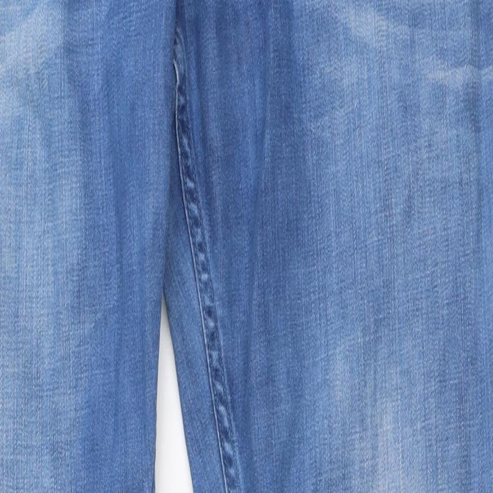 Calvin Klein Mens Blue  Cotton Straight Jeans Size 32 in L32 in Regular Button