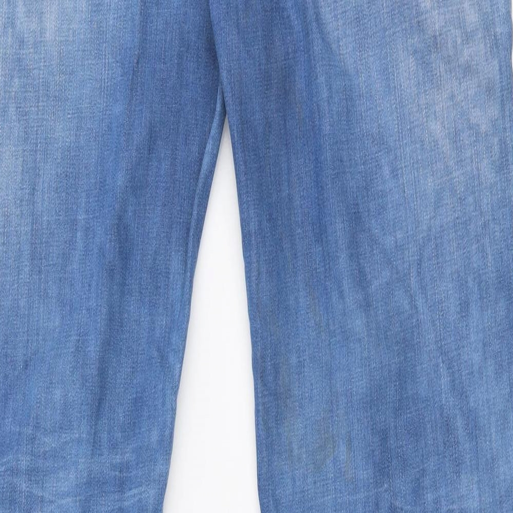 Calvin Klein Mens Blue  Cotton Straight Jeans Size 32 in L32 in Regular Button