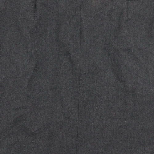 Marks and Spencer Womens Grey  Polyester Pleated Skirt Size 31 in   Zip