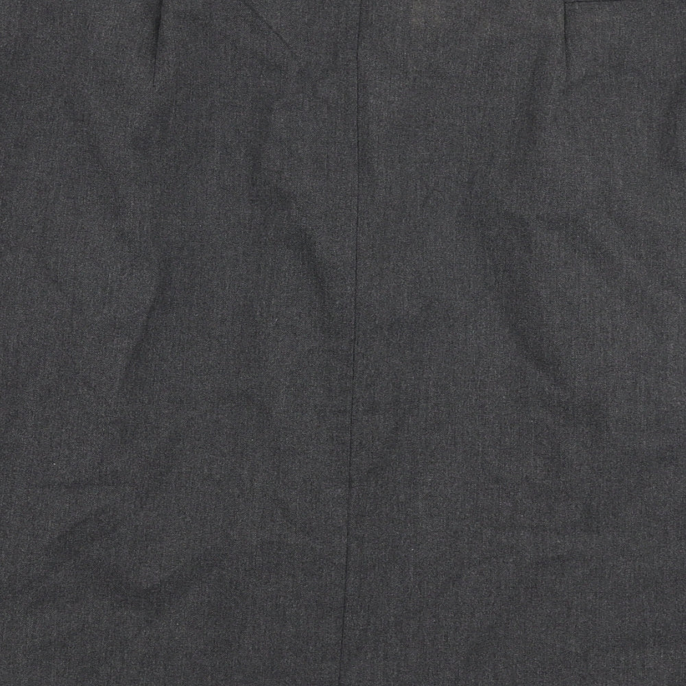 Marks and Spencer Womens Grey  Polyester Pleated Skirt Size 31 in   Zip