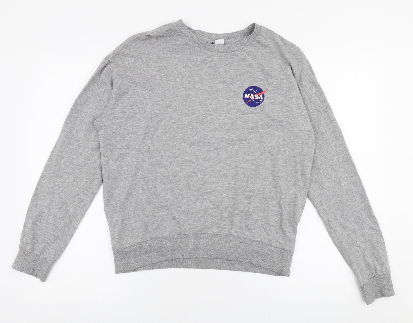 H&M Mens Grey  Cotton Pullover Sweatshirt Size M   - Nasa