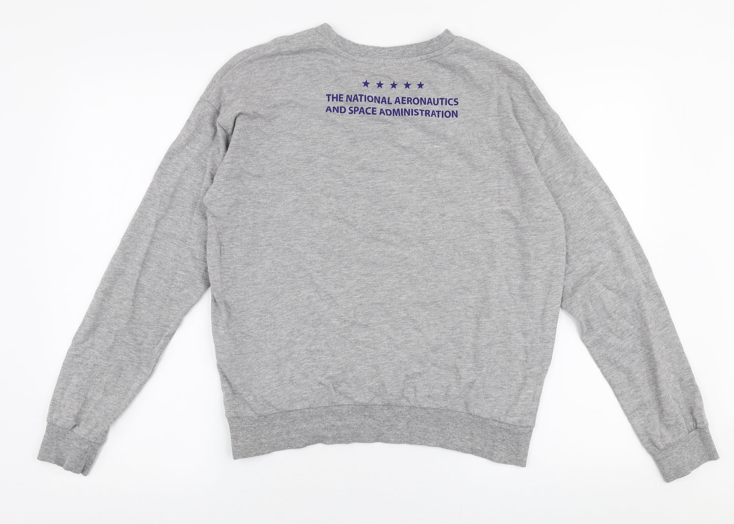 H&M Mens Grey  Cotton Pullover Sweatshirt Size M   - Nasa