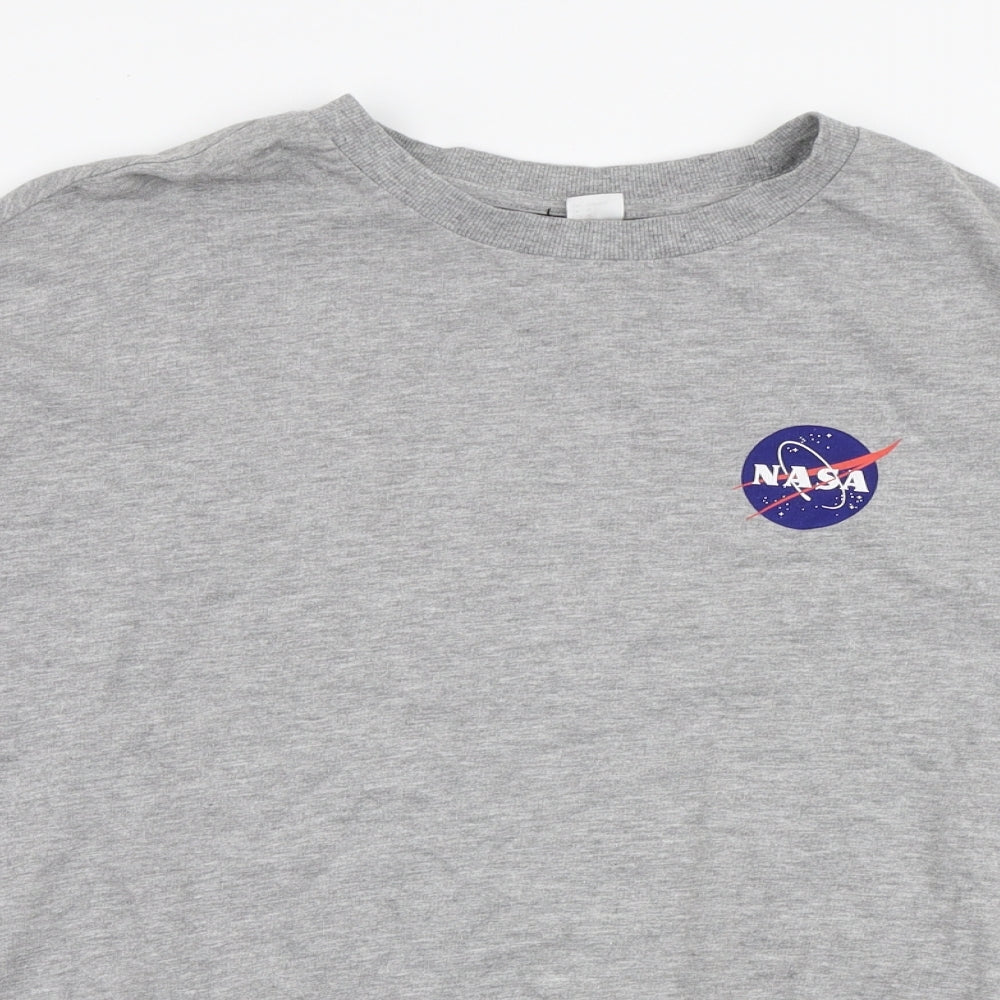 H&M Mens Grey  Cotton Pullover Sweatshirt Size M   - Nasa