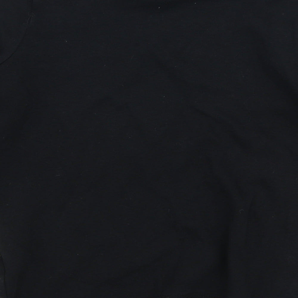 George Girls Black  100% Cotton Jersey T-Shirt Size 6-7 Years Round Neck Pullover - Disney Halloween Minnie mouse
