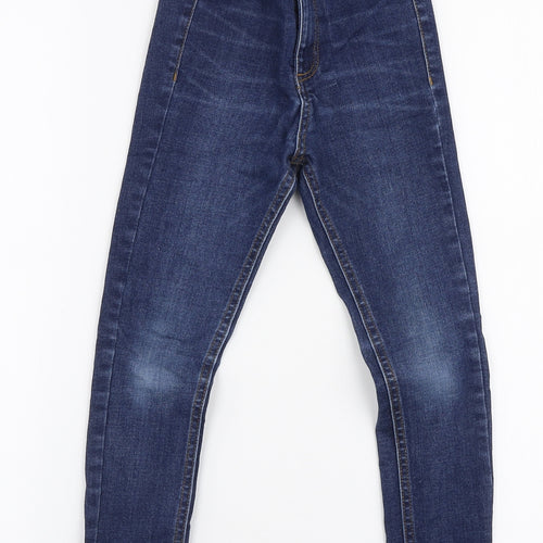 Very Girls Blue  Cotton Skinny Jeans Size 6 Years  Slim Zip