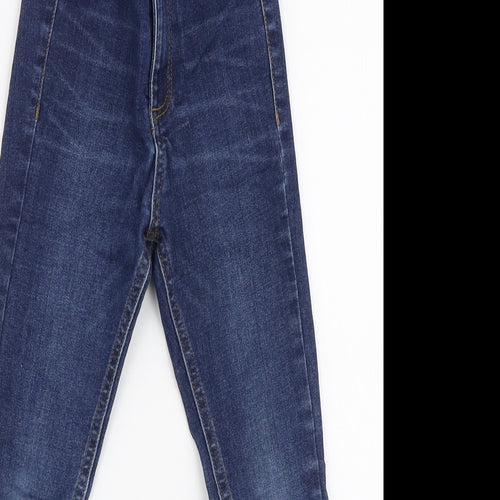 Very Girls Blue  Cotton Skinny Jeans Size 6 Years  Slim Zip
