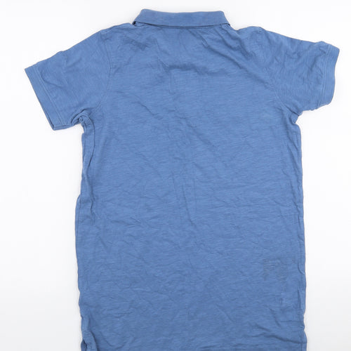 Primark Boys Blue  100% Cotton Jersey Polo Size 13-14 Years Collared Button