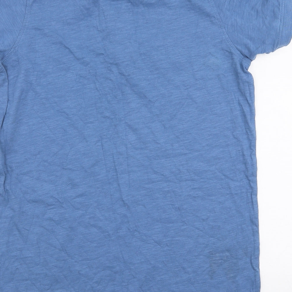 Primark Boys Blue  100% Cotton Jersey Polo Size 13-14 Years Collared Button